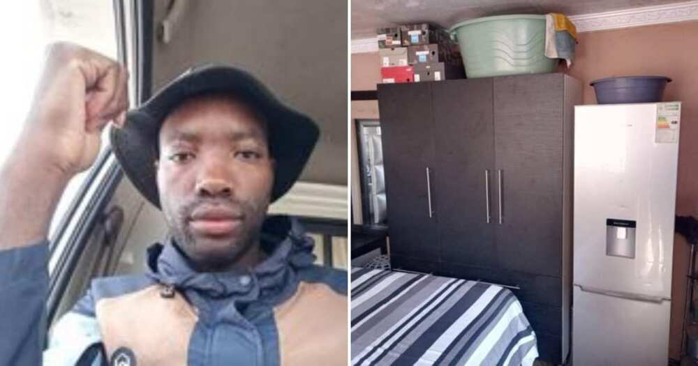 Facebook user Gabriel Tsotetsi and his neat home