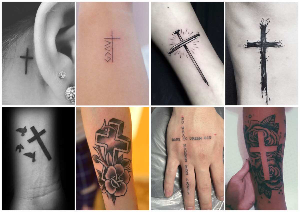Tattoo tagged with: small, micro, christian, dotwork, black, tiny, little,  wrist, doy, minimalist, christian cross, religious | inked-app.com