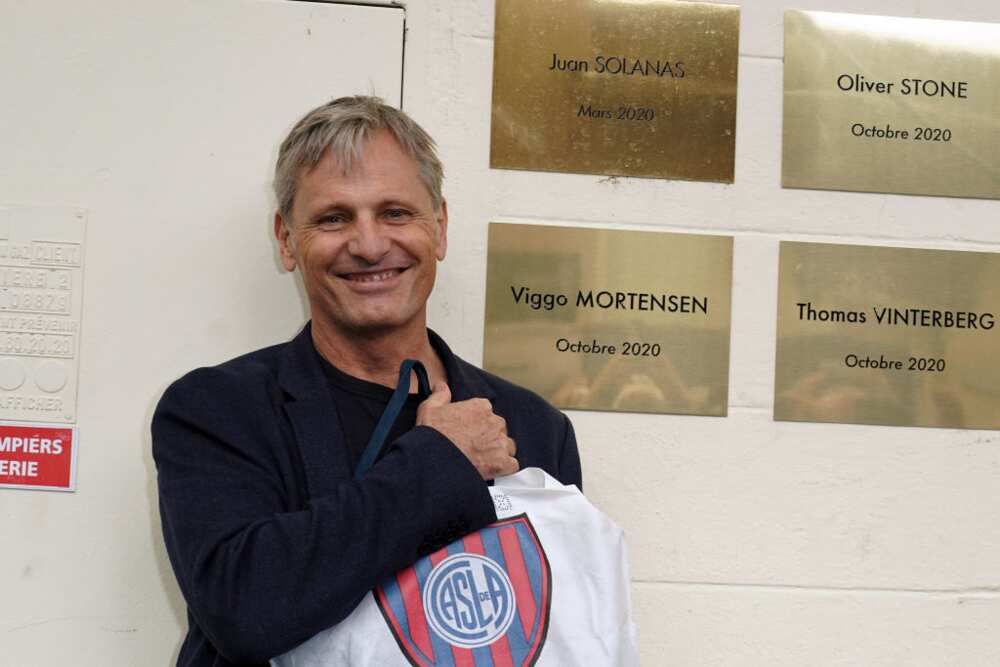 Actor and director Viggo Mortensen attends the unveiling of a plaque in his honor at Lumiere Institut during Film Festival Lumiere on October 11, 2020 in Lyon, France. (Photo by Sylvain Lefevre/WireImage)