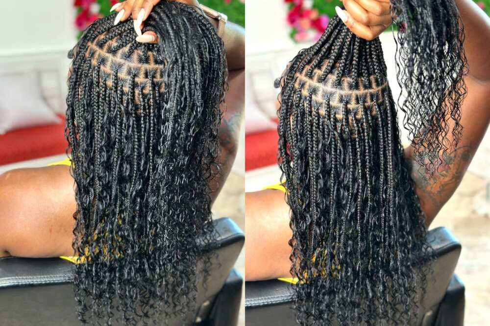 goddess braids updo hairstyles for black women