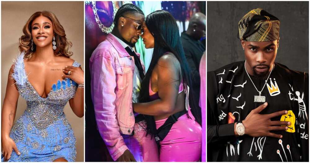 BBNaija All Stars: Uriel and Neo kiss. BBNaija All Stars: Uriel and Neo kiss.