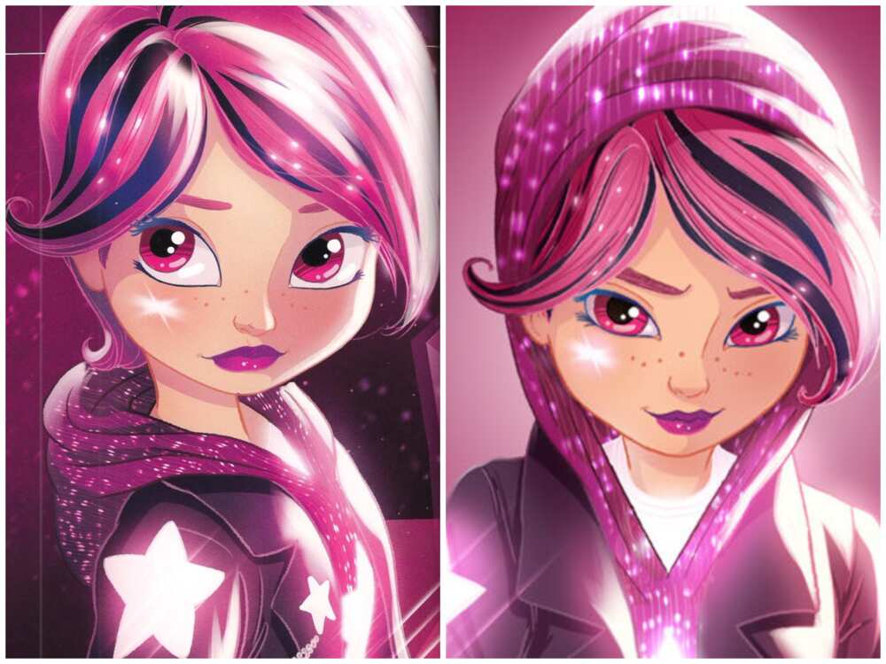 characters with short pink hair characters with short pink hair