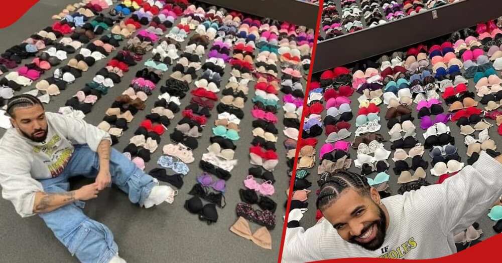 Drake Proudly Shows Off His Collection of More Than 100 Bras From Fans