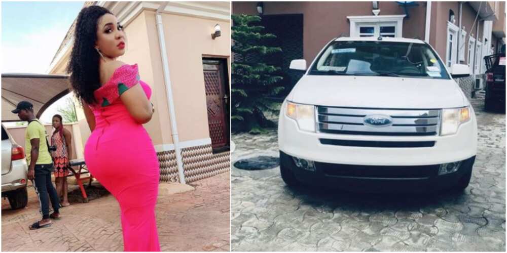 Nollywood actress Juliet Ekeson acquires new car as early Christmas gift (photos)