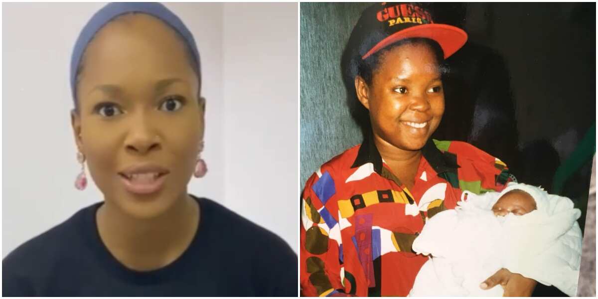 Fans marvel at BBNaija Vee's striking resemblance to mum after she shared her throwback photo