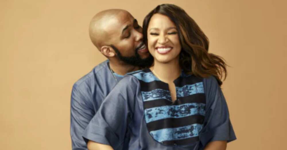 Banky W and Adesua Etomi share naughty joke