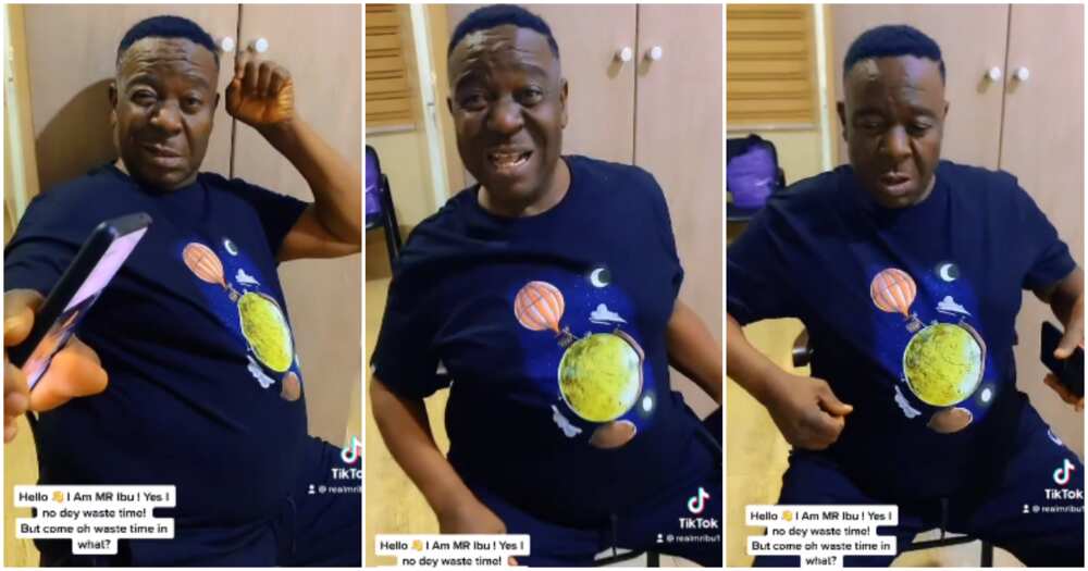 Mr Ibu No Dey Waste Time: Actor Makes Funny Gestures in Video, Recreates Josh2funny's Lyrics of Sungba Remix Mr Ibu No Dey Waste Time: Actor Makes Funny Gestures in Video, Recreates Josh2funny's Lyrics of Sungba Remix