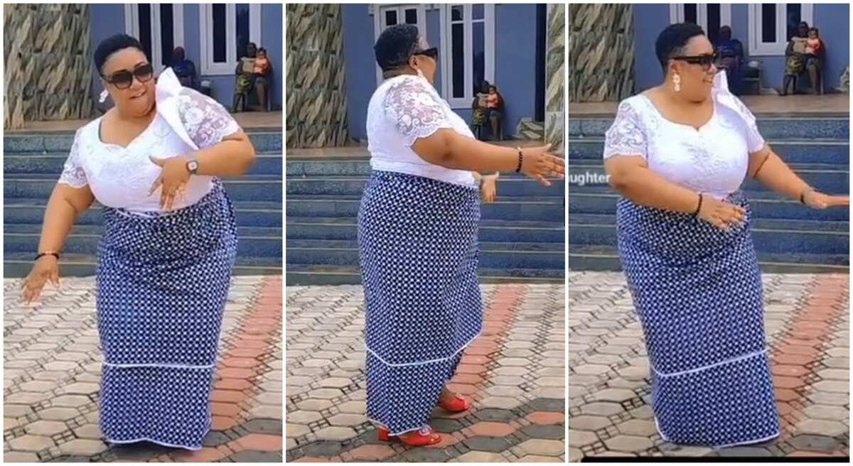 You Sabi: Excited Nigerian mum in wrapper jumps on Buga challenge, people praise her swag, video goes viral