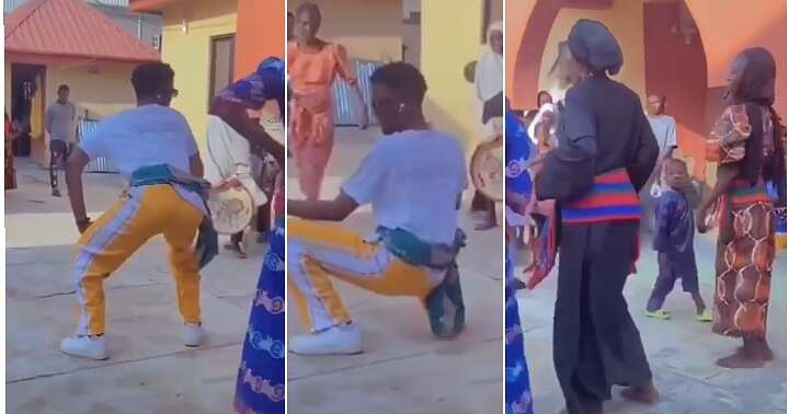 Man whines waist, professional, snake dance