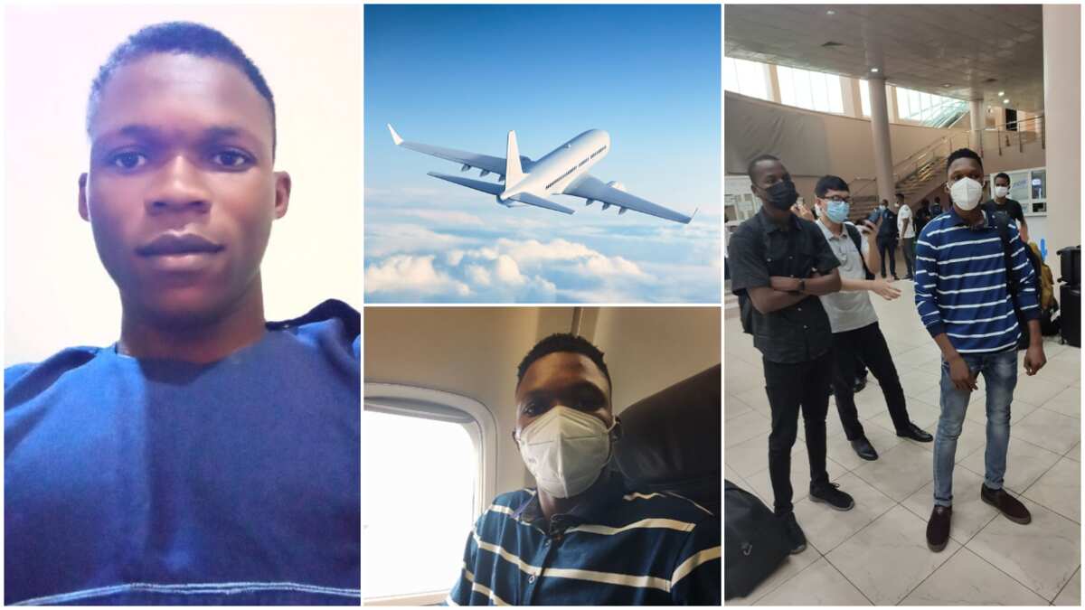 Nigerian man 'enters' aeroplane for the first time, says it has always been his childhood dream