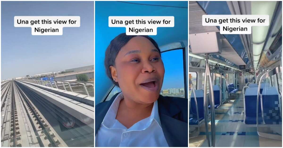 Lady living in Dubai vows never ot return to Nigeria, posts video of a metro driivng itself