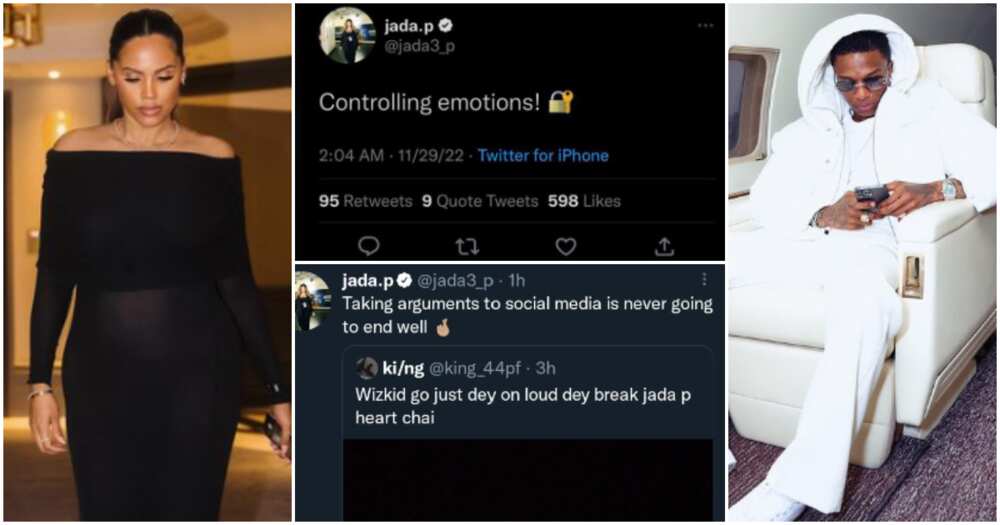 Jada reacts after Wizkid claimed to be single.
