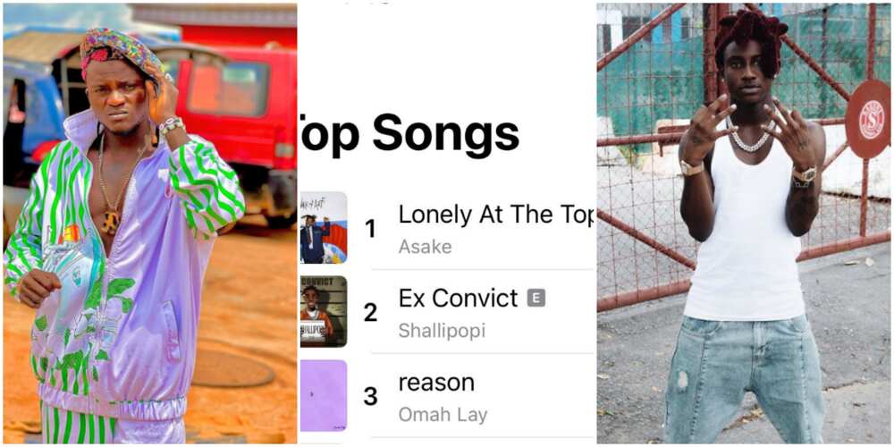 Portable, Shallipopi sits on number 2 spot of Apple music Nigeria, Shallipopi