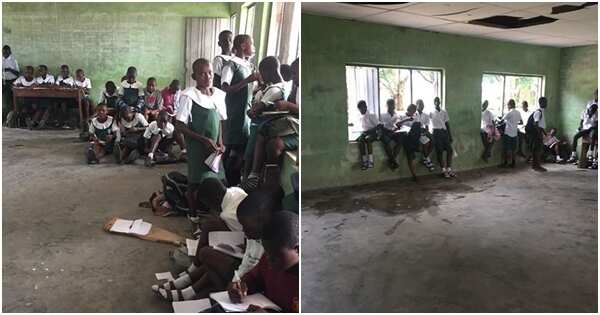 Corps member cries out over the poor situation of things at a school in Delta state
