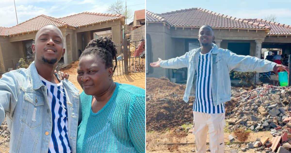 Son makes it after he went around looking for job under sun years ago, builds his mother a house