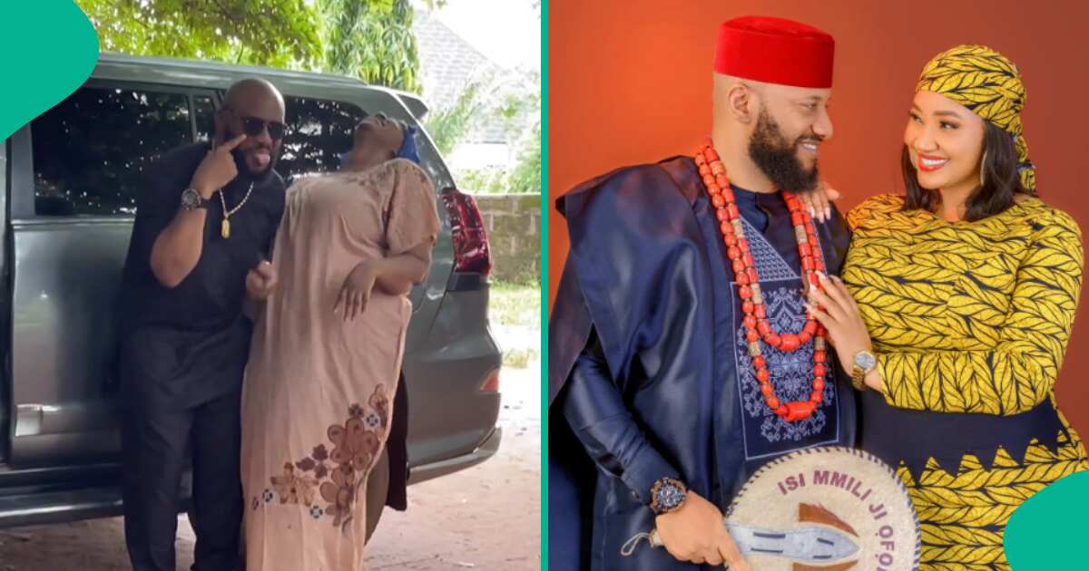 See video of Judy Austin's real shape that caused commotion after Yul Edochie surprised her on set
