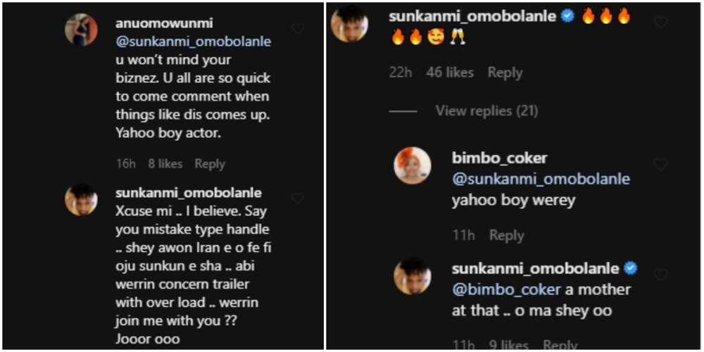 Two women drag Sunkanmi Omobolanle for replying Omo Brish's post