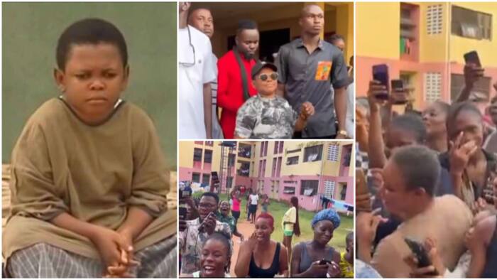"King of Meme": Osita Iheme visits DELSU, female students rush out of hostel to meet actor in fun video
