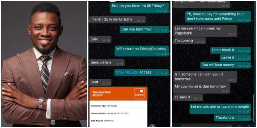 Nigerian Man Shares Chats of his Friends after he Asked for a Loan of N1m, Their Replies Stun the Internet