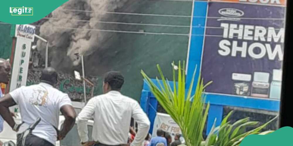 Fire guts popular supermarket in Lagos