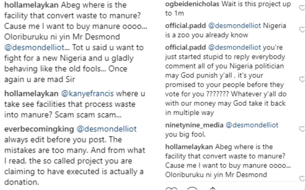 Nigerians come hard on Desmond Elliott for commissioning public toilet, he reacts