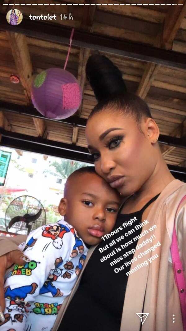 Tonto Dikeh in a new love relationship as she talks about her son and his step dad