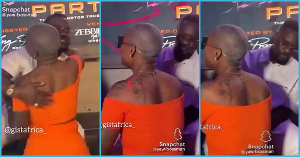 Sarkodie watches lady's backside