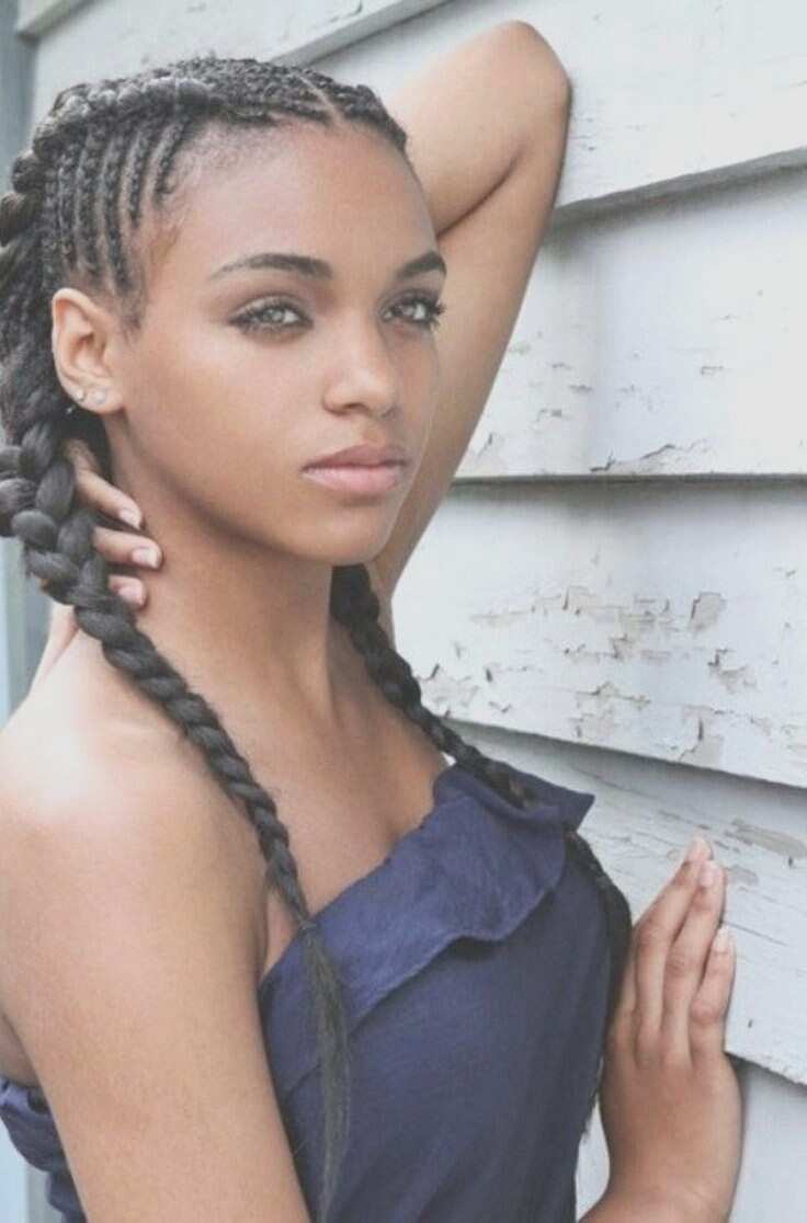 African Braids Hairstyles For Round Faces