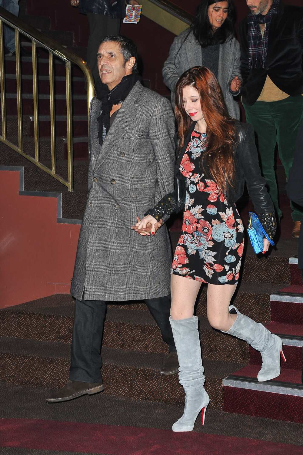 Julien Clerc et sa femme Hélène Grémillon assistent à l'avant-première de "Carnage Paris" au Cinéma Gaumont Marignan le 20 novembre 2011 à Paris, France. (Photo de Pascal Le Segretain)