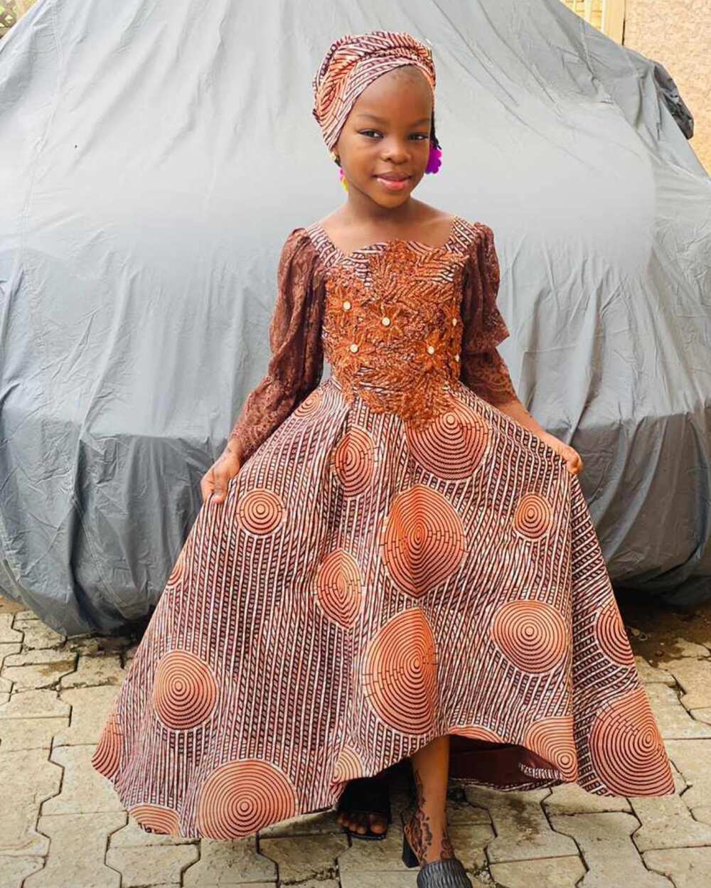 Toun Ankara Dress, African Baby Girl Dress,  African kids clothes, African  fashion, African dresses for kids