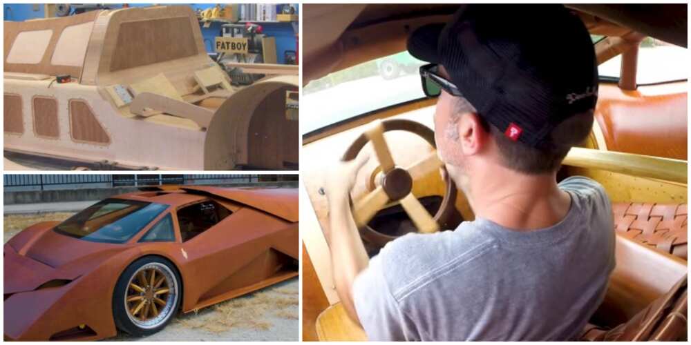 Talented man builds supercar suing woods, drives it in stunning video