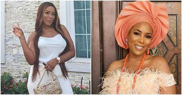 Blogger Linda Ikeji shows off 80 pairs of shoes she bought at the same time to celebrate 40th birthday (photos)