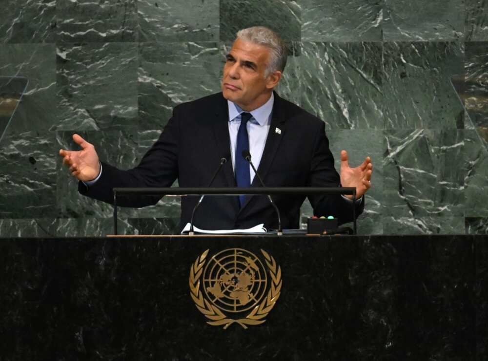 'The only way to prevent Iran from getting a nuclear weapon, is to put a credible military threat on the table,' Israel's Prime Minister Yair Lapid said in a speech at the UN General Assembly