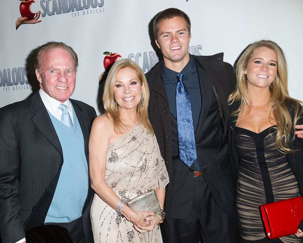 Frank Gifford, Kathie Lee Gifford, Cassidy Gifford and Cody Gifford at Neil Simon Theatre in New York City