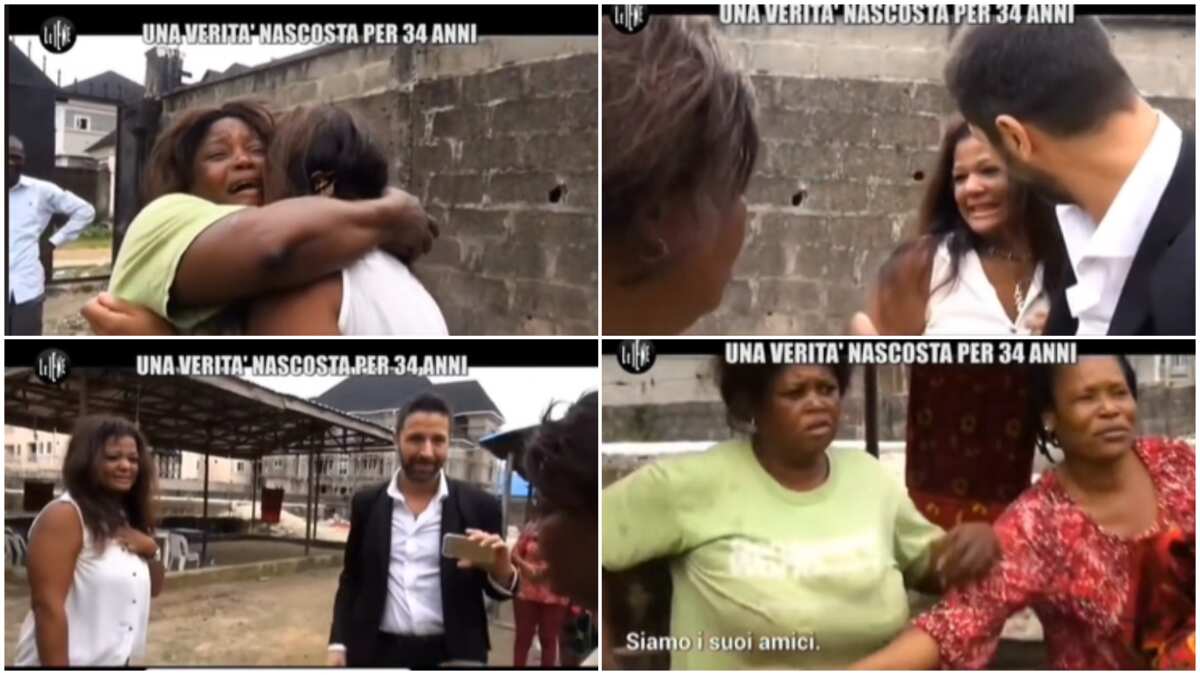 Watch the emotional video of how Italian lady found her biological mum in Nigeria after 34 years