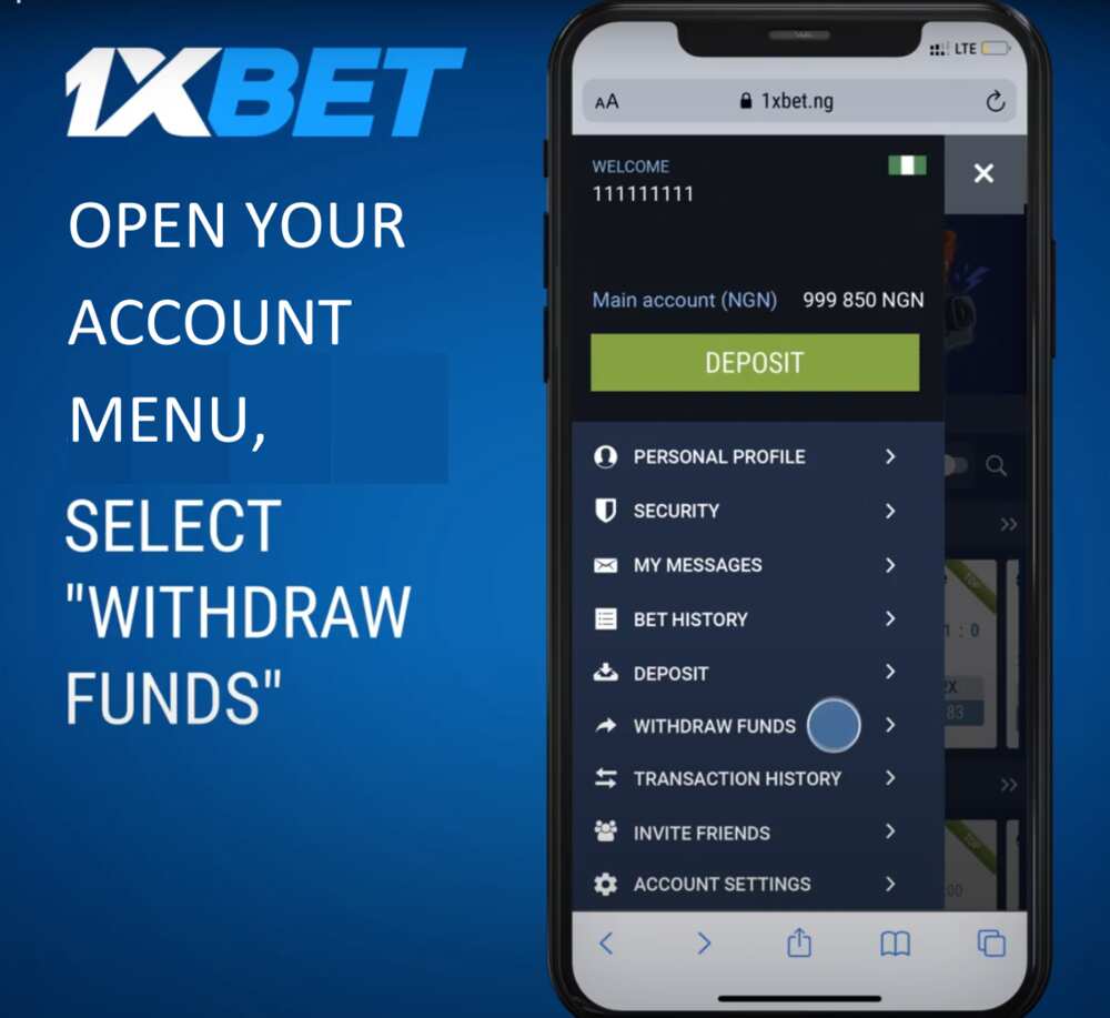 how to withdraw from 1xbet