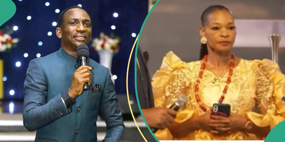 See the embarrassing moment Pastor Enenche caught woman ‘lying’ with her testimony in his church