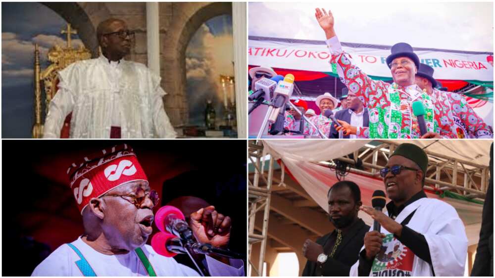 Fasto, Atiku da hannu a sama, Tinubu da Obi rike da abun magana Fasto, Atiku da hannu a sama, Tinubu da Obi rike da abun magana