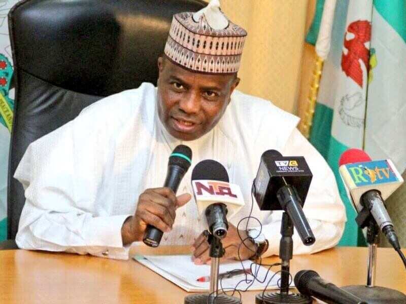 Governor Tambuwal delivering a speech