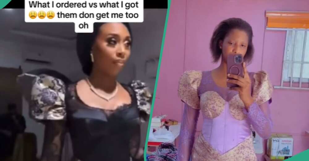 Lady shows off dress she ordered vs what she got