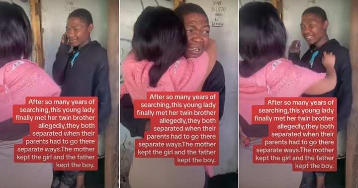 Lady finds twin brother after years of searching