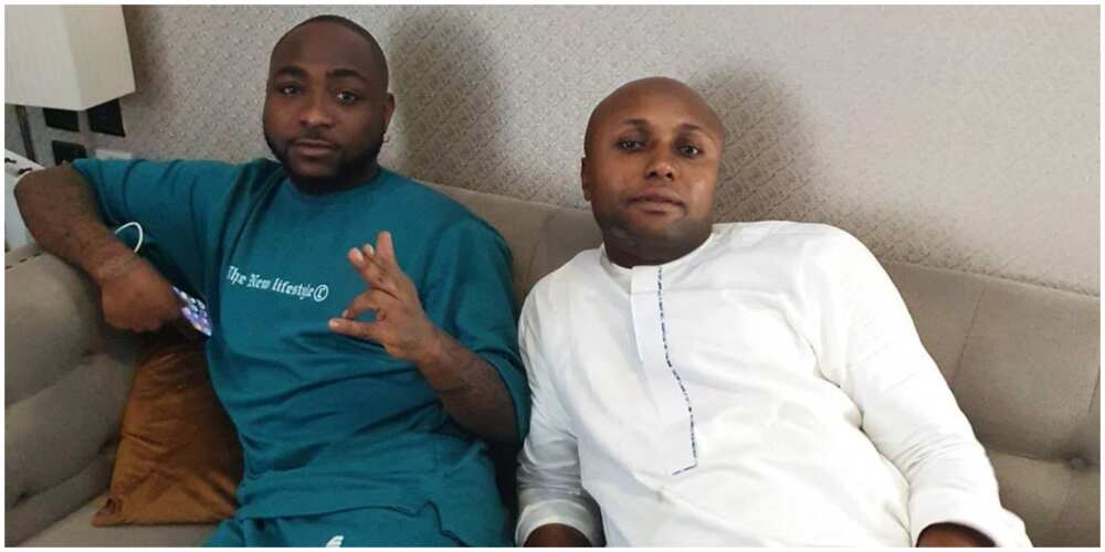Hilarious moment Davido scolded Isreal DMW for pulling off shirt inside a club