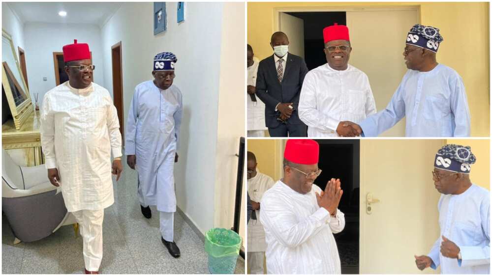 APC leader Tinubu, Umahi meet in Abuja