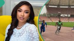 'We're reducing dis bumbum": Tonto Dikeh blames BBL after coming 2nd at Son's Inter-house sport