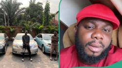 Man points people's attention to big observation in viral photo of Sabinus' boys with their new cars
