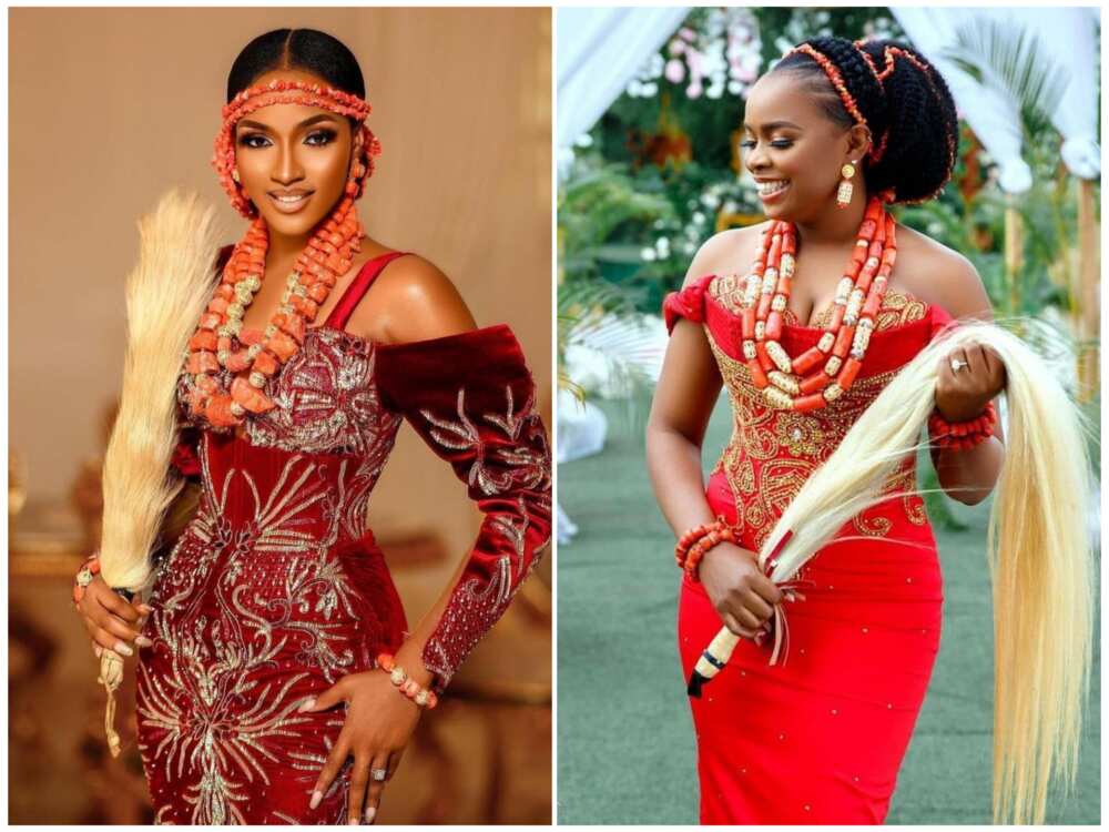 Traditional wedding attire for Igbo bride