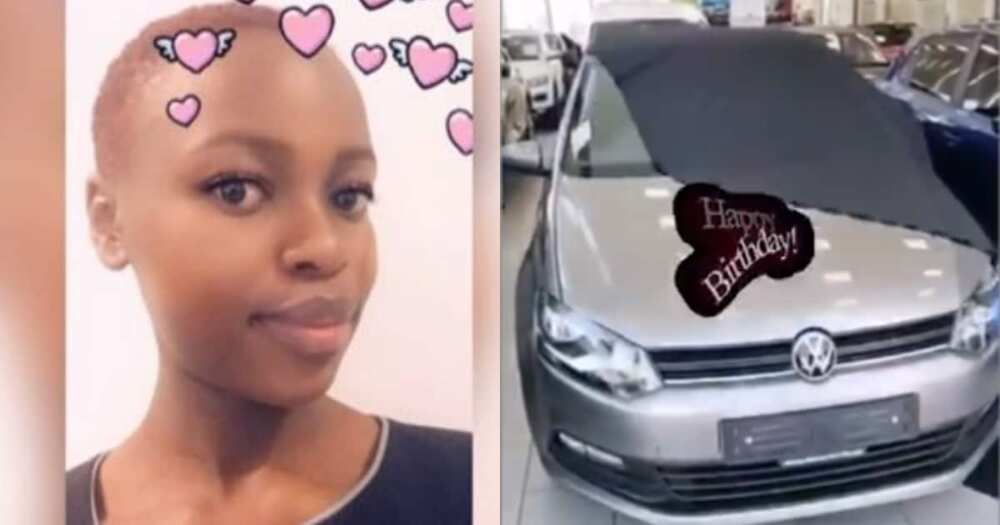 Young lady gifts herself brand new car as birthday gift, says she doesn't date guys who don't drive