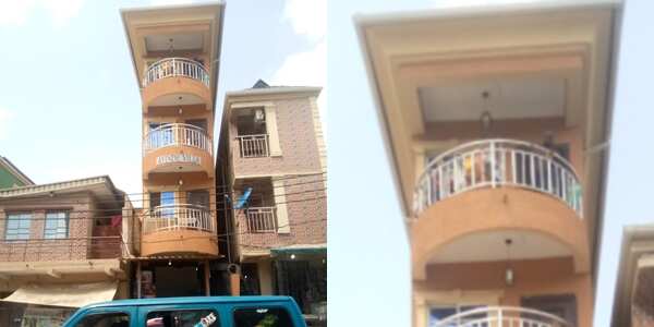 Nigerians React to the Funny Shape of 3-Storey "Sky Scrapper" Sighted in Lagos