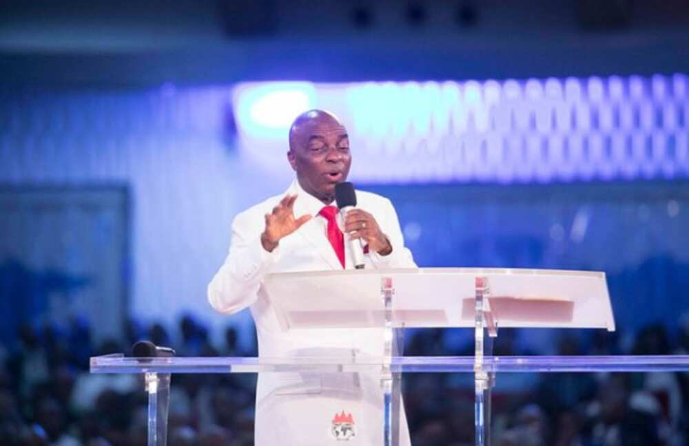 Oyedepo during ministration