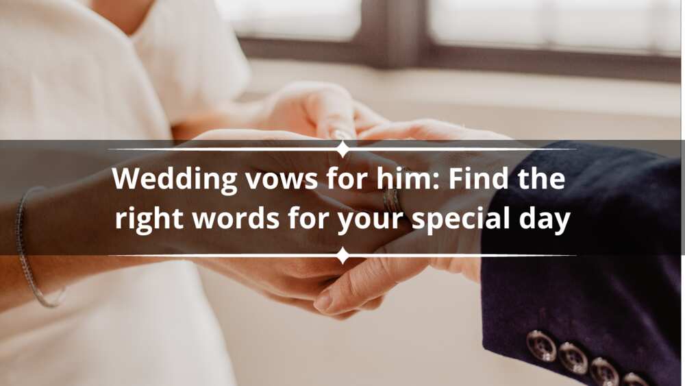 Wedding vows for him